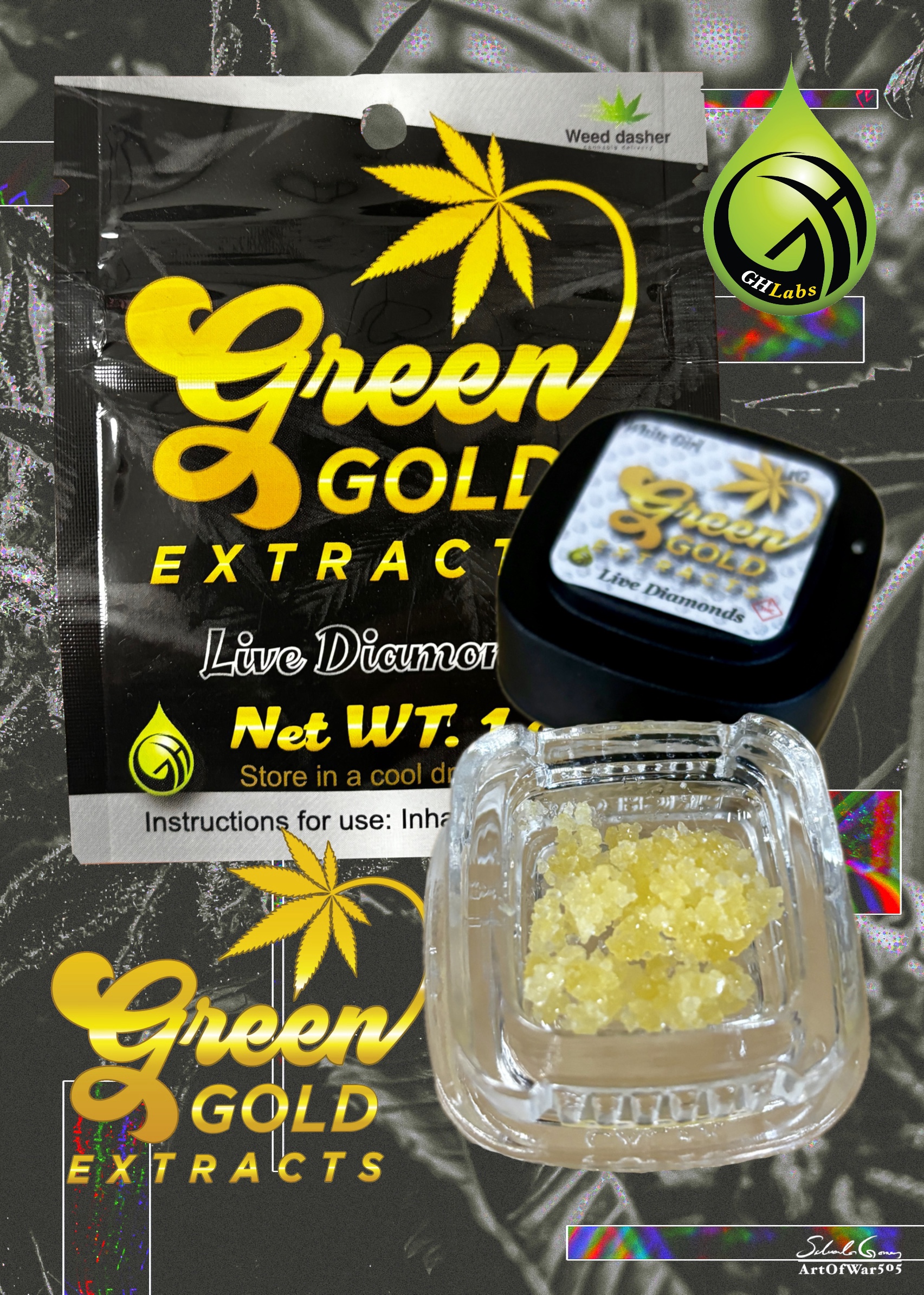 Live Diamonds 1g – Green Gold Extracts